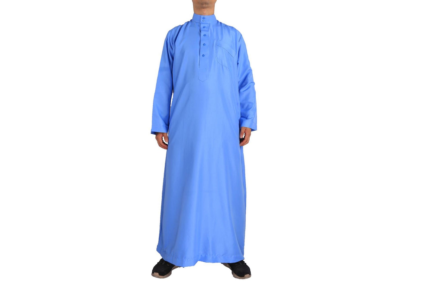 Wholesale Men’s Saudi Arabia Kuwait Muslim Thobe Fashion Caftan Turkey Luxury Robe Thawb