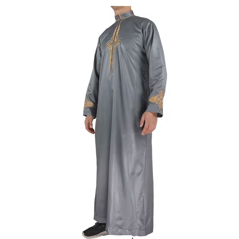 2024 Wholesale Factory Direct Muslim Men Thobe Comfortable Material Robe