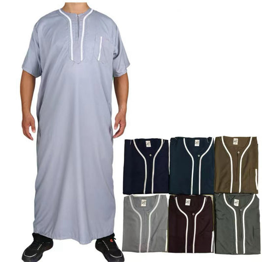 2024 Wholesale New Style Muslim Men Thobe XJ0205 MOQ 144pcs