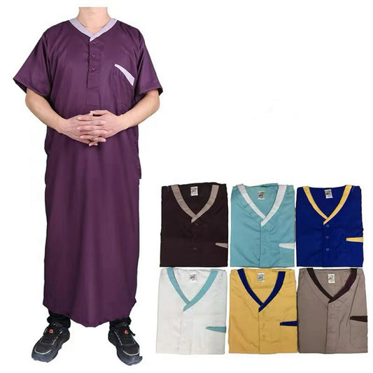 2024 Wholesale New Style Muslim Men Thobe XJ0206 MOQ 144pcs