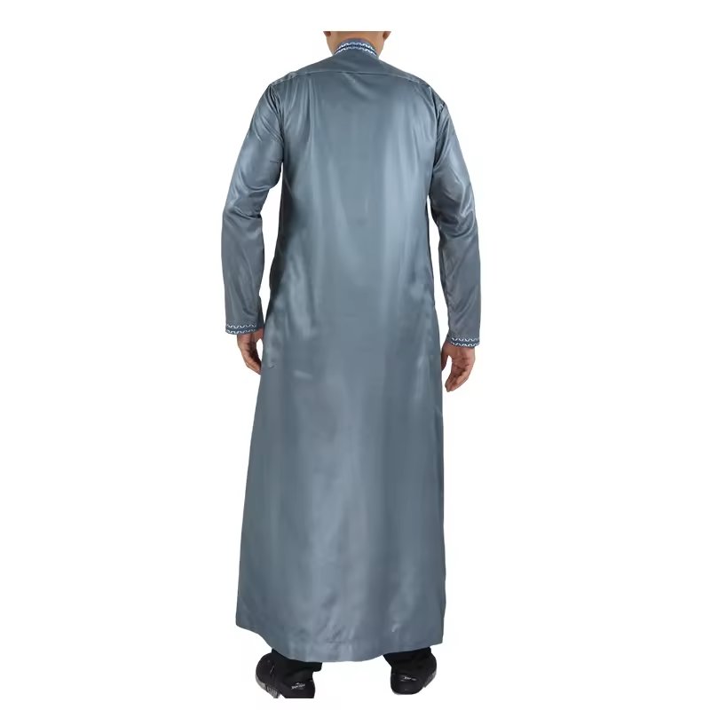 2024 New Style Men Abaya Arabic Wear Muslim Robe Comfortable Design Men Thobe Jubba