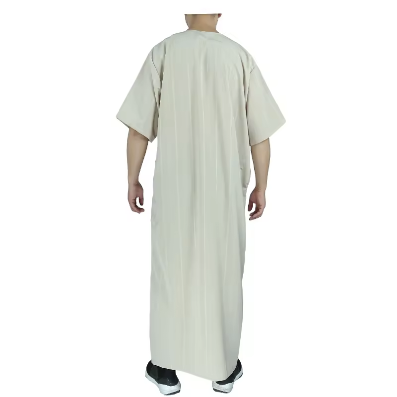 2024 Fashion Morocco Style Muslim Thobe Middle East Popular Men Robe For Prayer