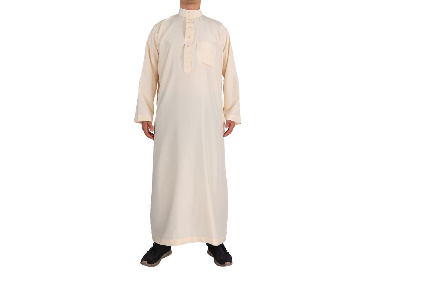 Venta al por mayor, túnica de lujo de Turquía, caftán musulmán árabe de moda Thobe de Arabia Saudita para hombres 