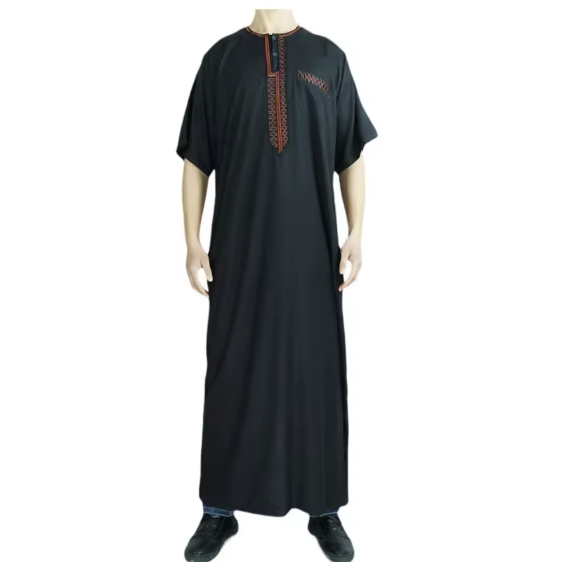 2024 Hot-selling Middle East Kaftan Comfortable Saudi Arabia Long Sleeve Robe Men Thobe