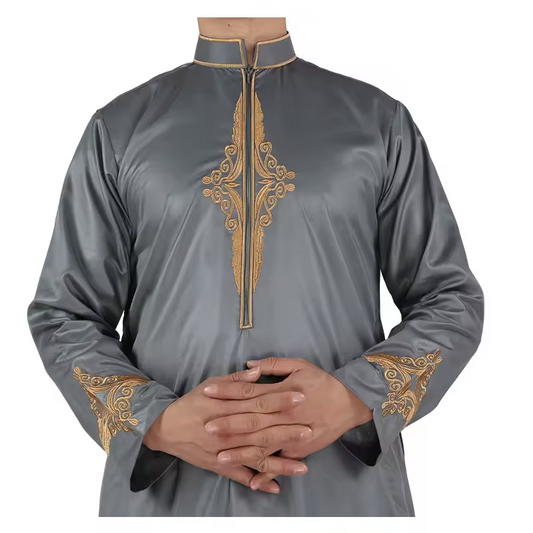 2024 Wholesale Factory Direct Muslim Men Thobe Comfortable Material Robe