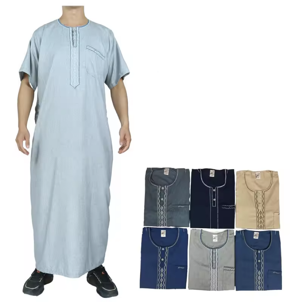 2024 Wholesale Classical Style Morocco Style Mix Colors Muslim Man Thobe