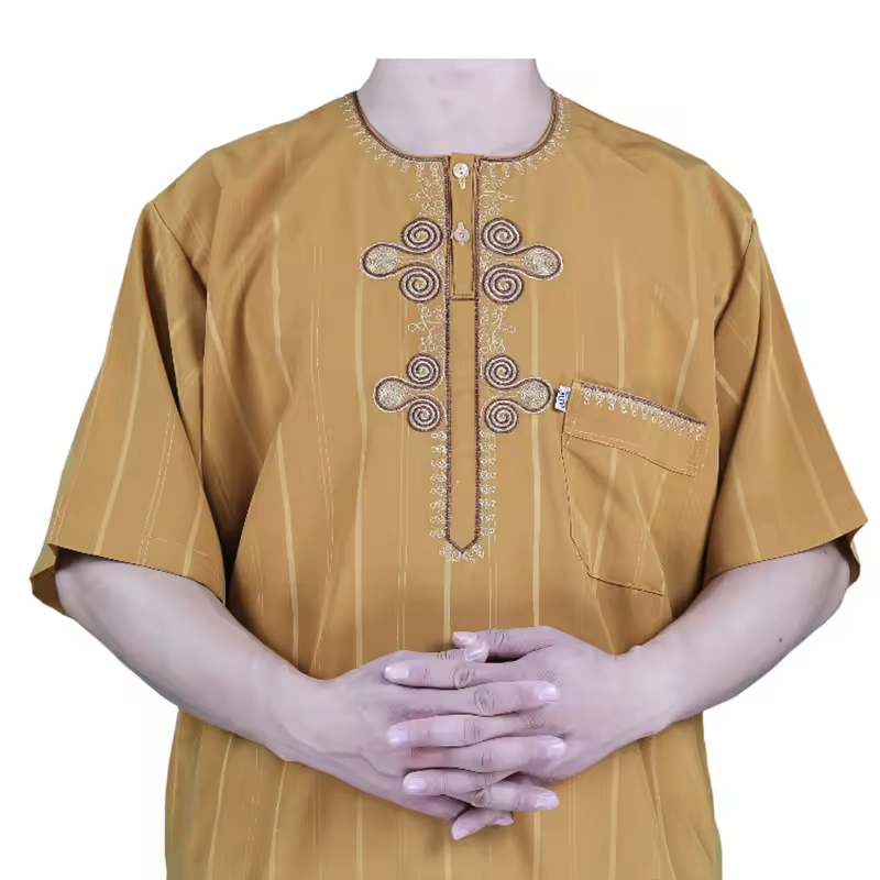 2024 Hot-selling Muslim Morocco Design Cool Man Thobe Saudi Arab Robe